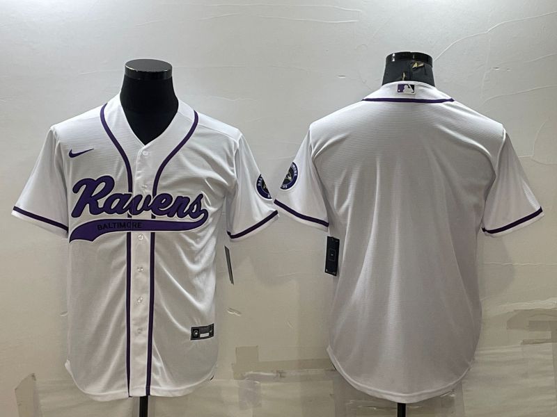 Men Baltimore Ravens Blank White 2022 Nike Co branded NFL Jersey->baltimore ravens->NFL Jersey